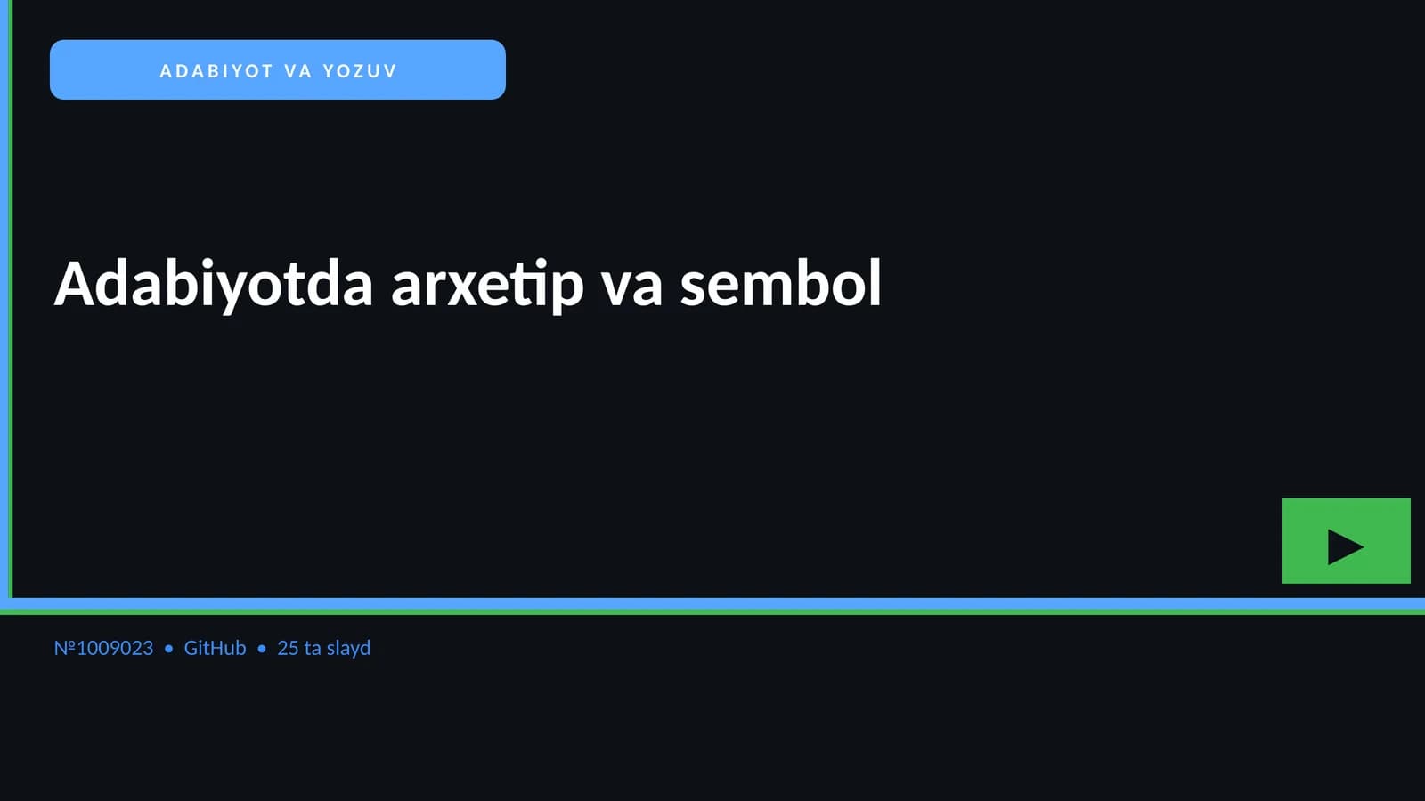 Adabiyotda arxetip va sembol