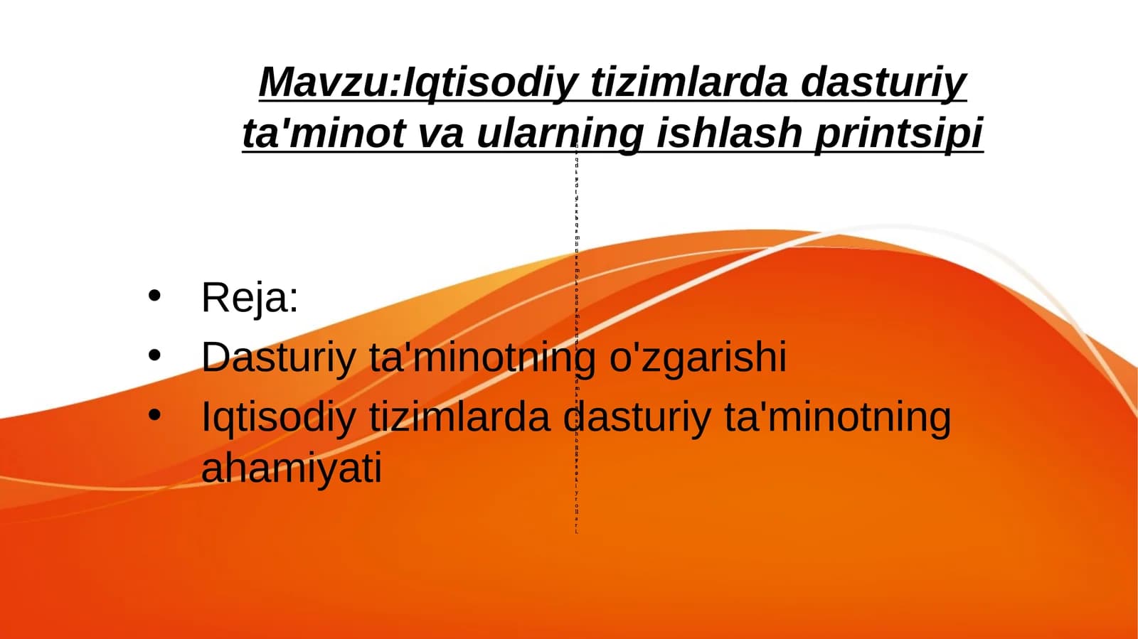 Iqtisodiy tizimlarda dasturiy ta'minot va ularning ishlash printsipi