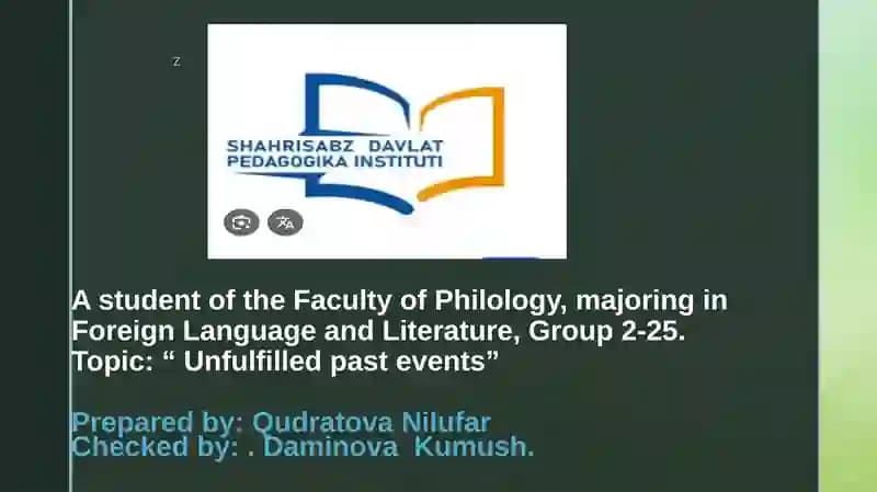 Unfulfilled Past Events in English