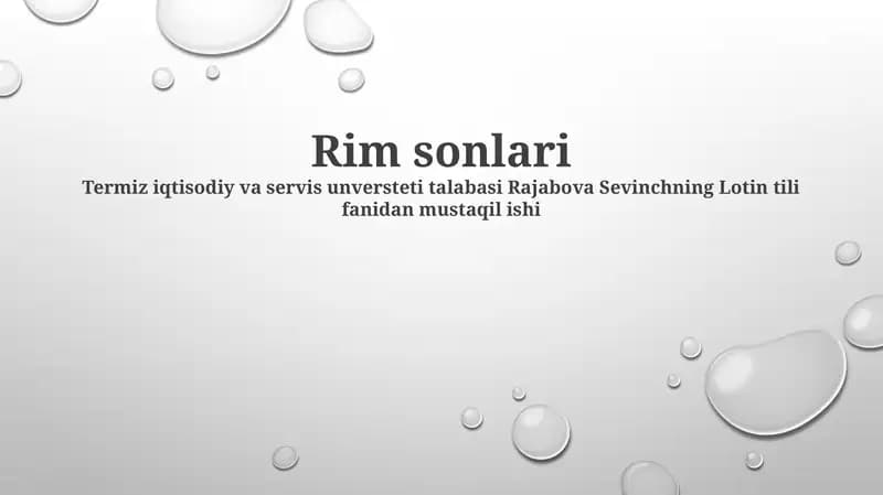Rim sonlari