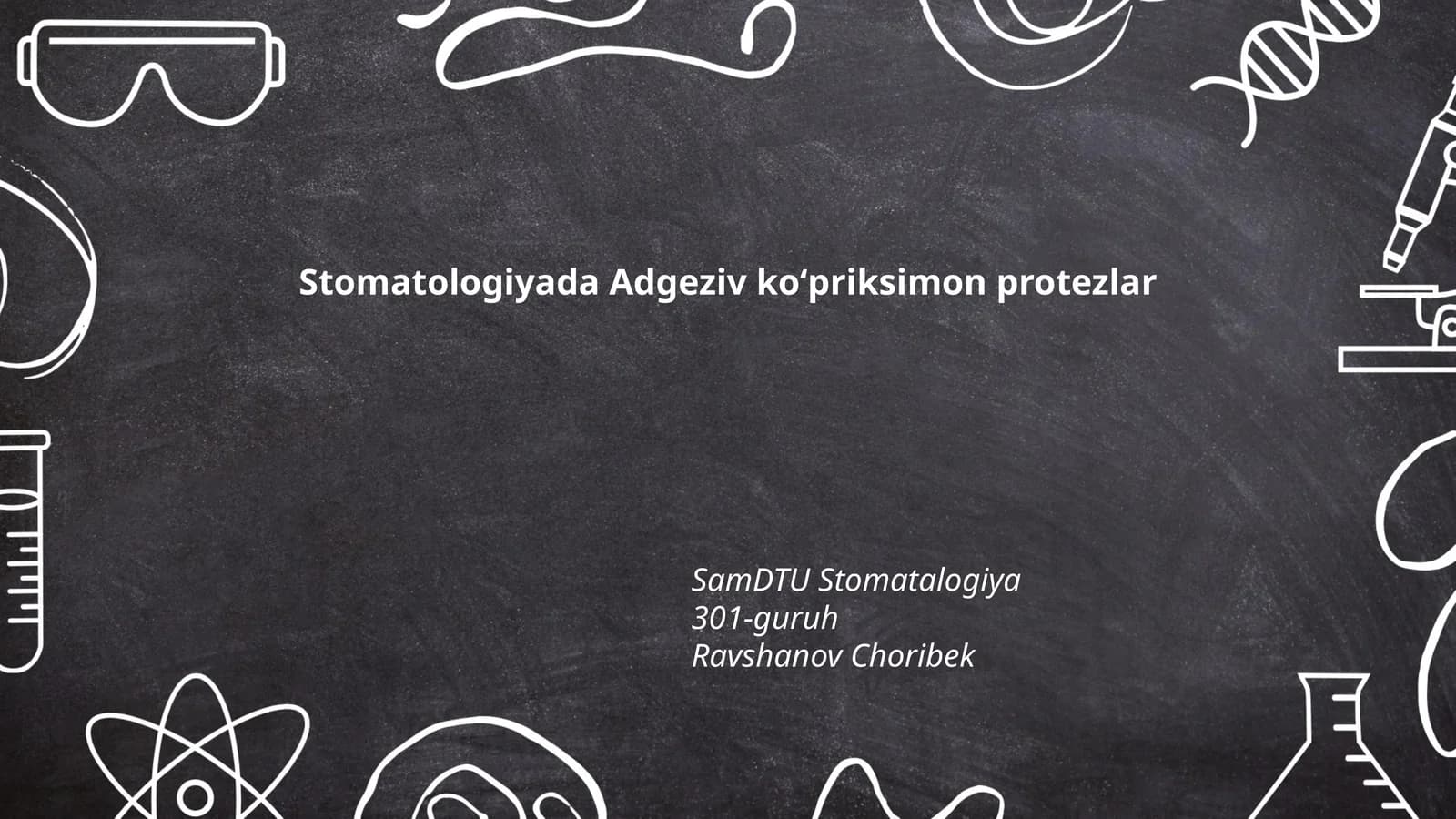Stomatologiyada Adgeziv koʻpriksimon protezlar