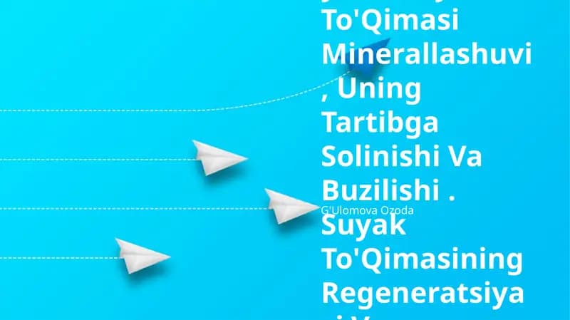 Suyak To'Qimasi Minerallashuvi, Uning Tartibga Solinishi Va Buzilishi