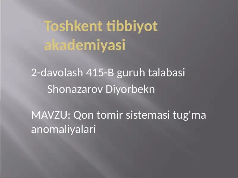 Tug‘ma yurak nuqsonlari