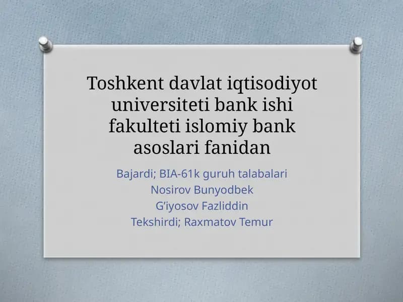 O'zbekiston tijorat banklari ning yangi xizmatlari