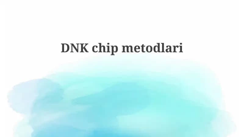 DNK chipmetodlari