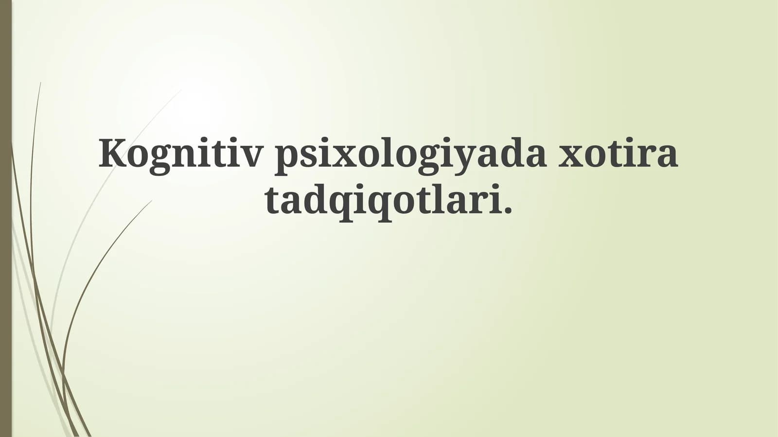 Kognitiv psixologiyada xotira