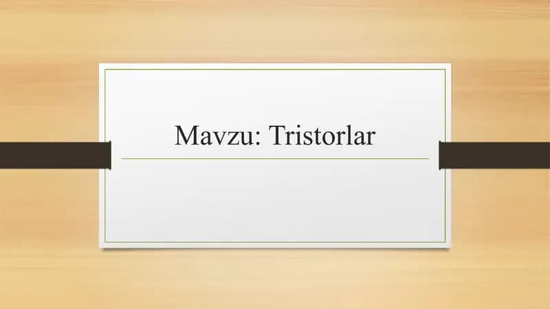 Tristorlar