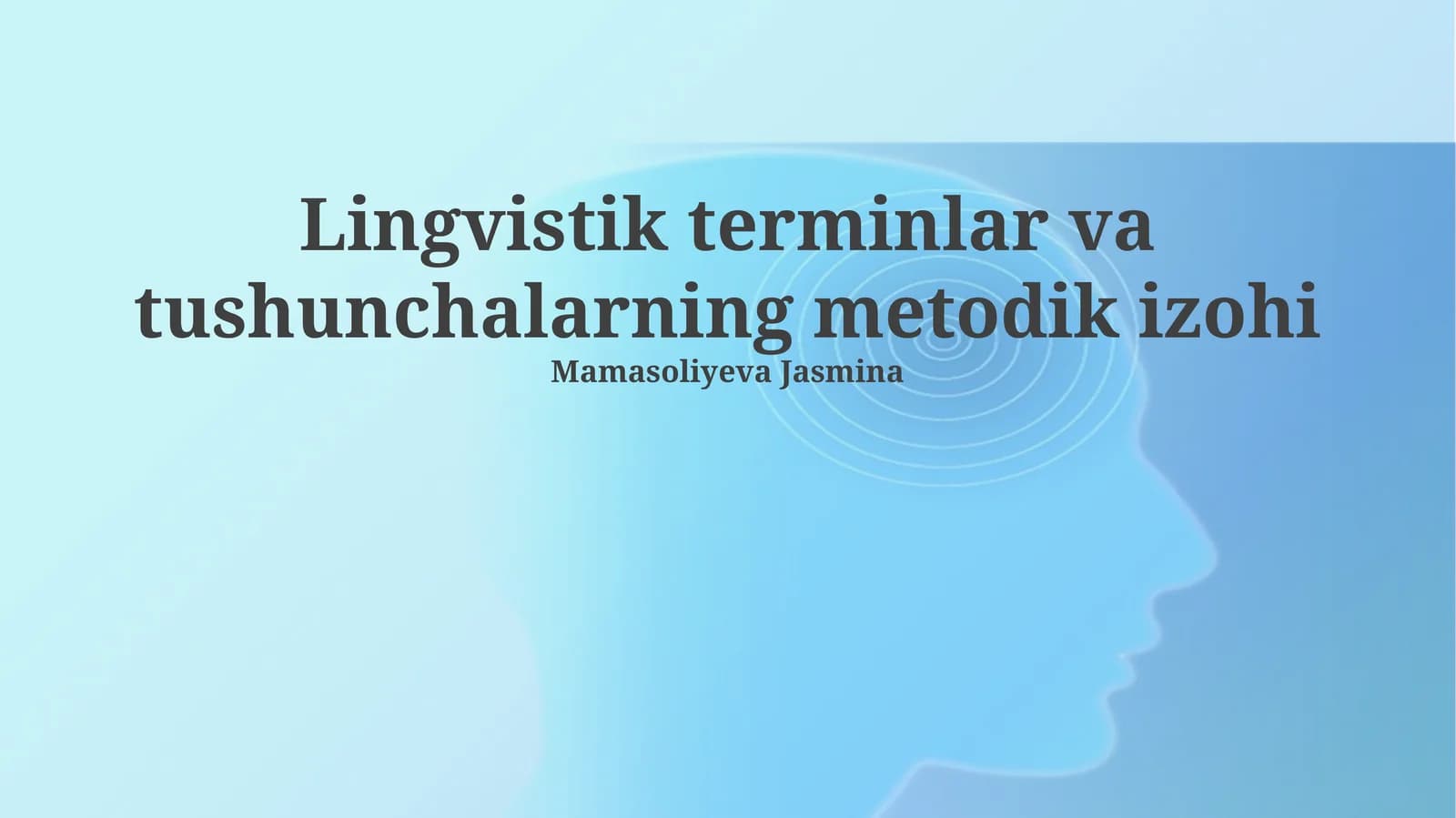 Lingvistik terminlar va tushunchalarning metodik izohi
