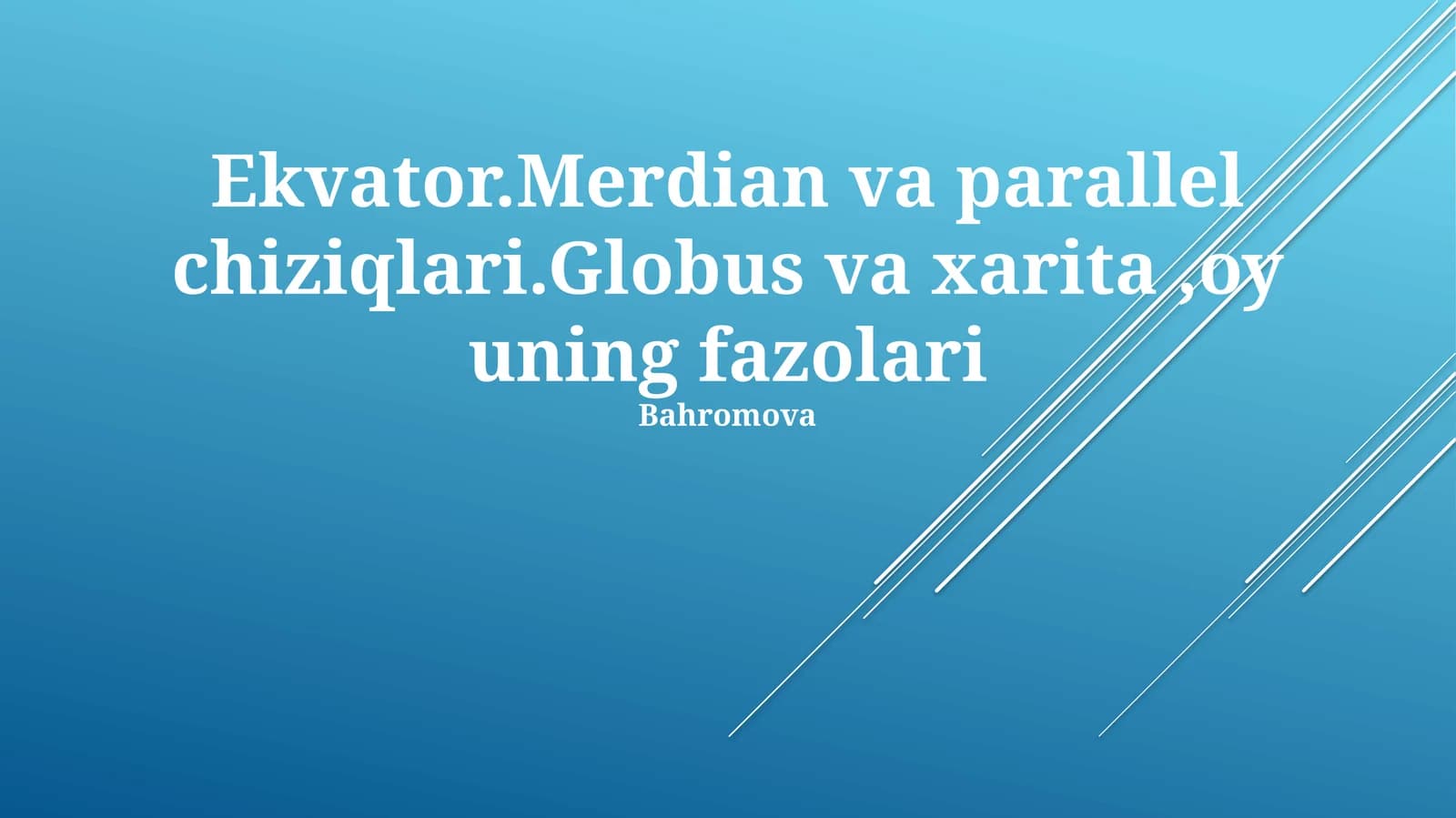 Globus va Xarita