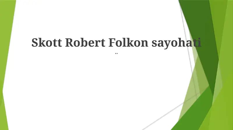 Skott Robert Folkon sayohati