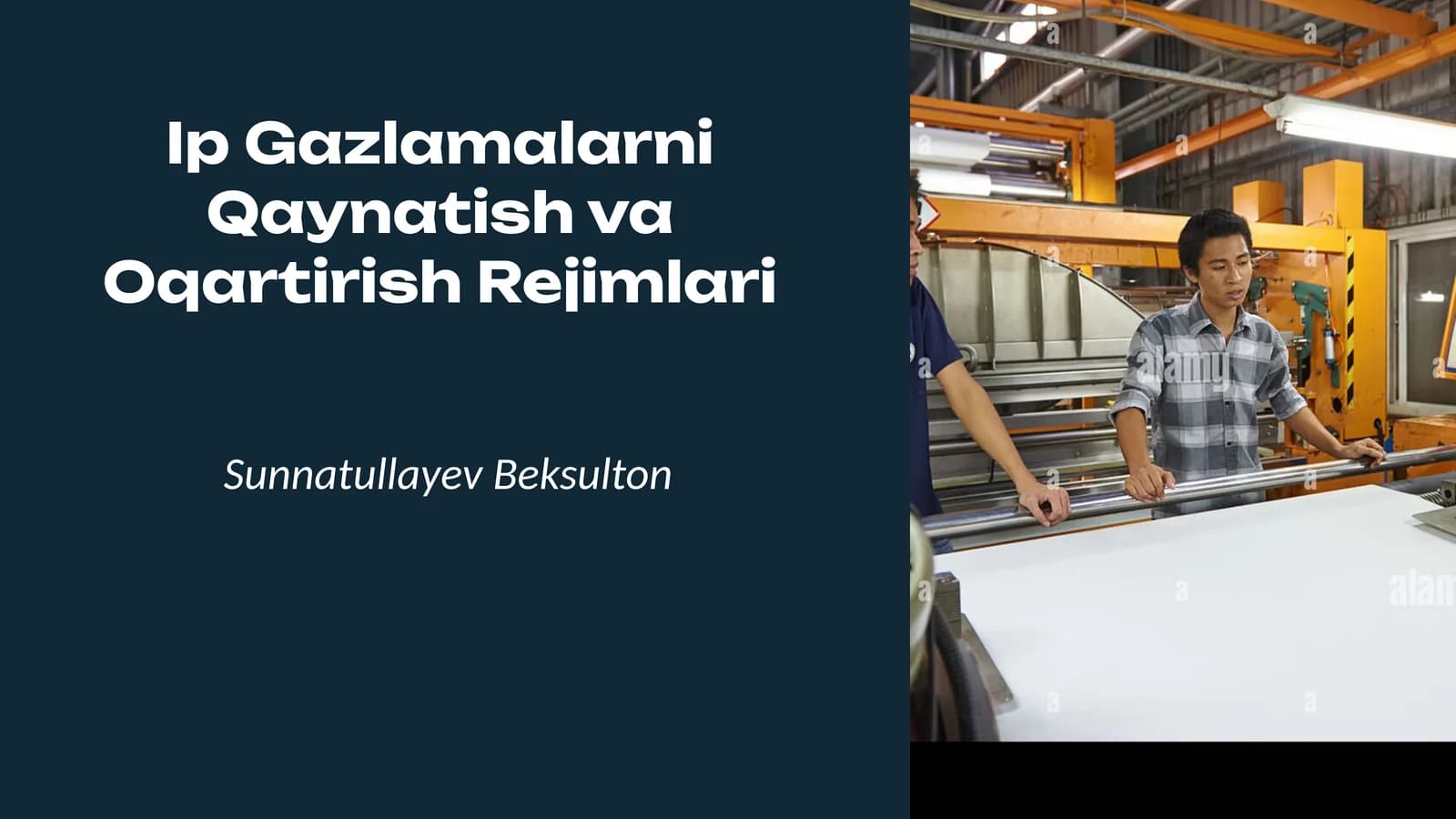 Ip Gazlamalarni Qaynatish va Oqartirish Rejimlari