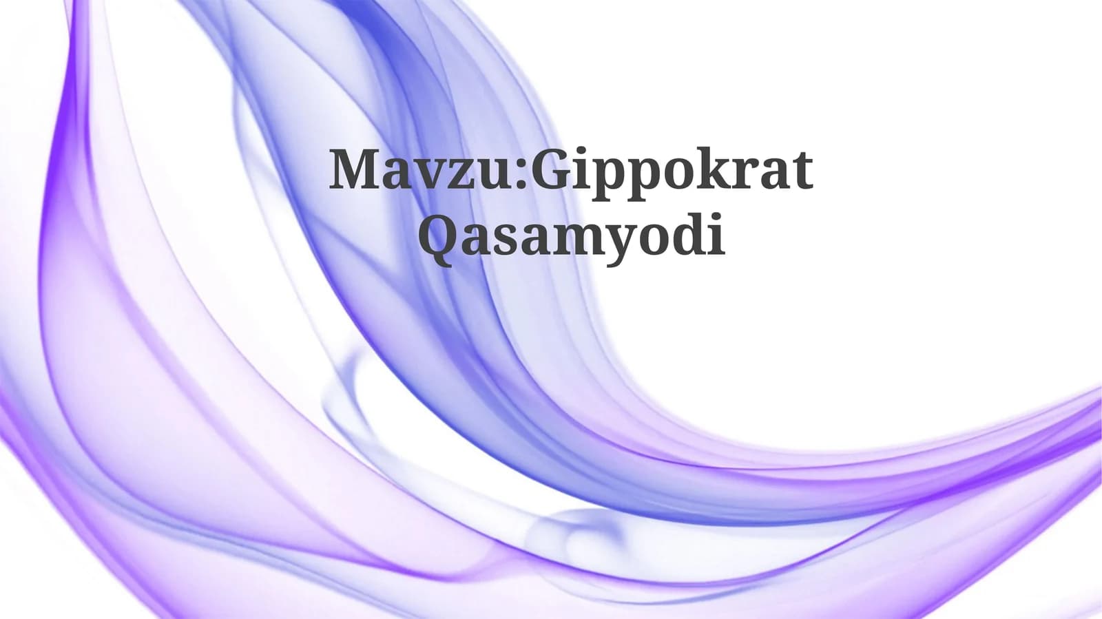 Gippokrat Qasamyodi