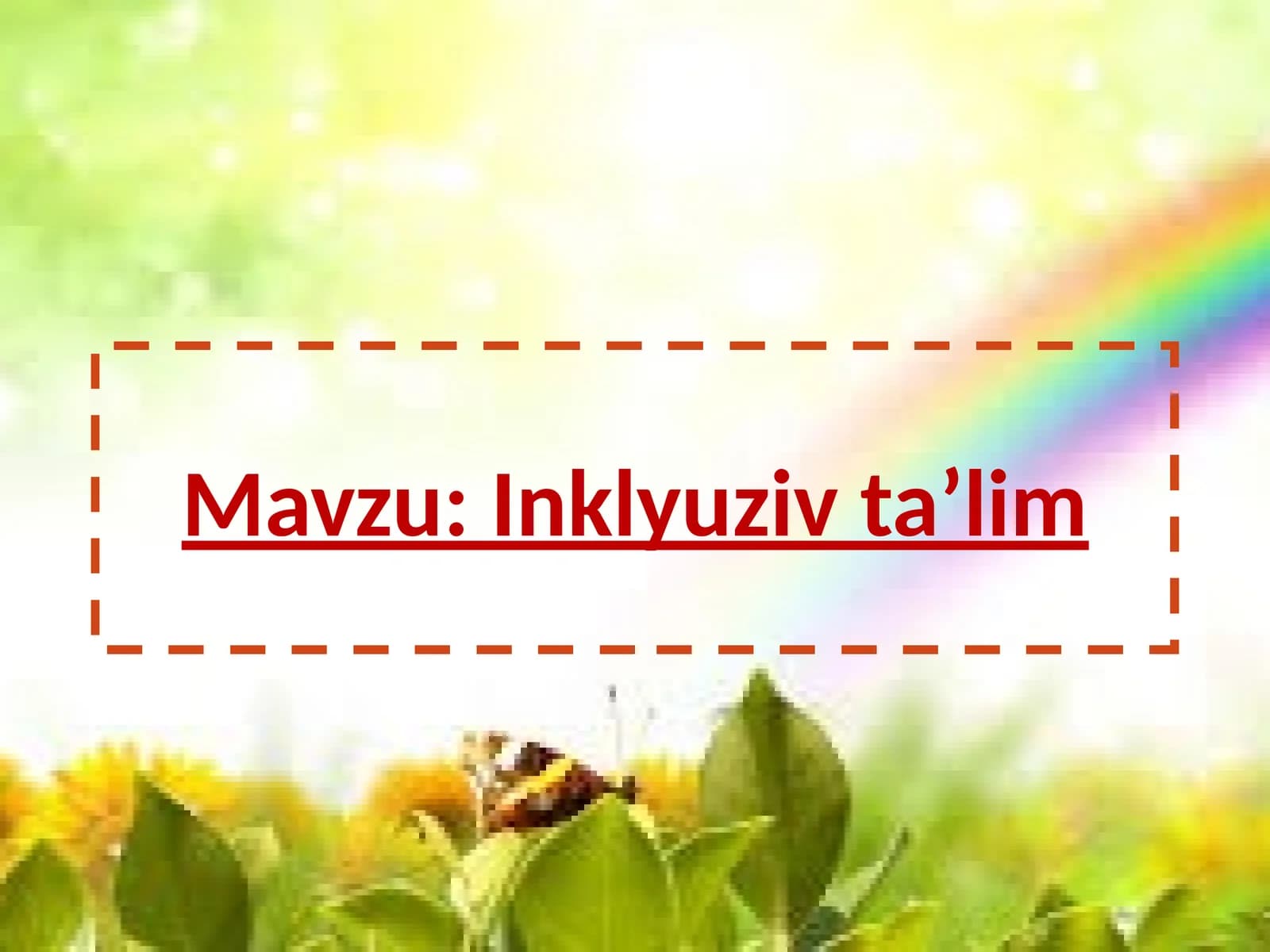 Inklyuziv ta’lim