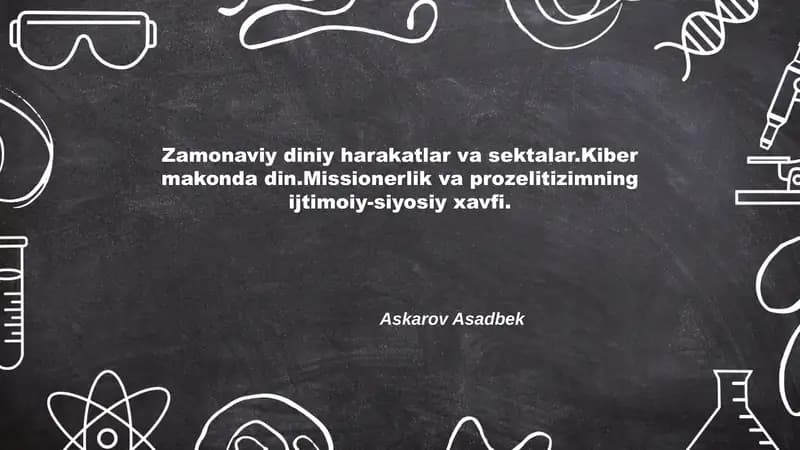 Zamonaviy diniy harakatlar va sektalar