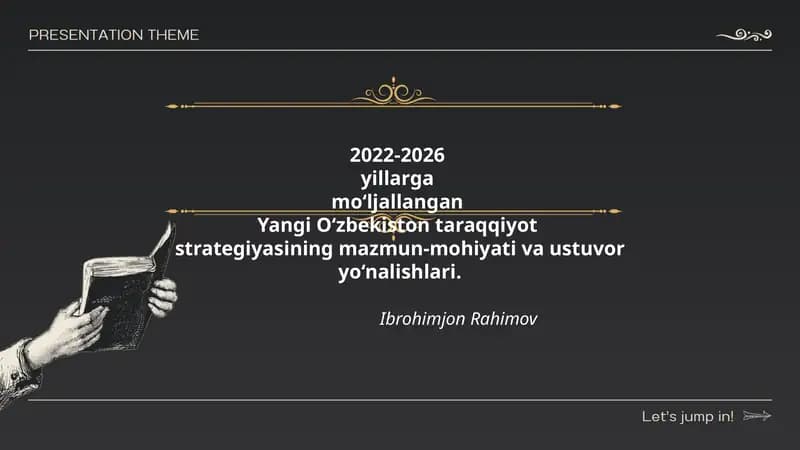 Yangi O‘zbekiston taraqqiyot strategiyasi