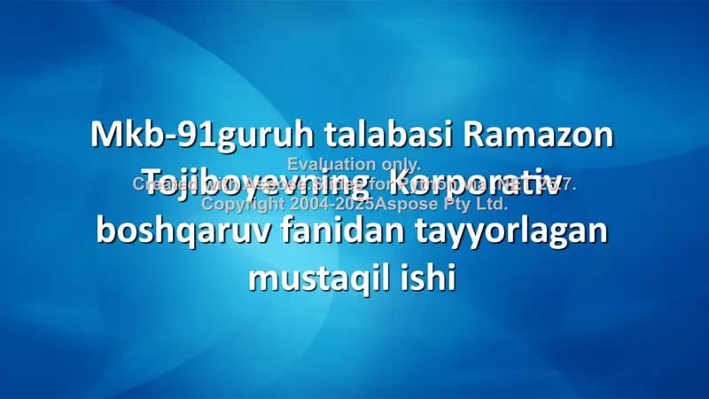 IHTT hujjatidagi asosiy tamoyillar