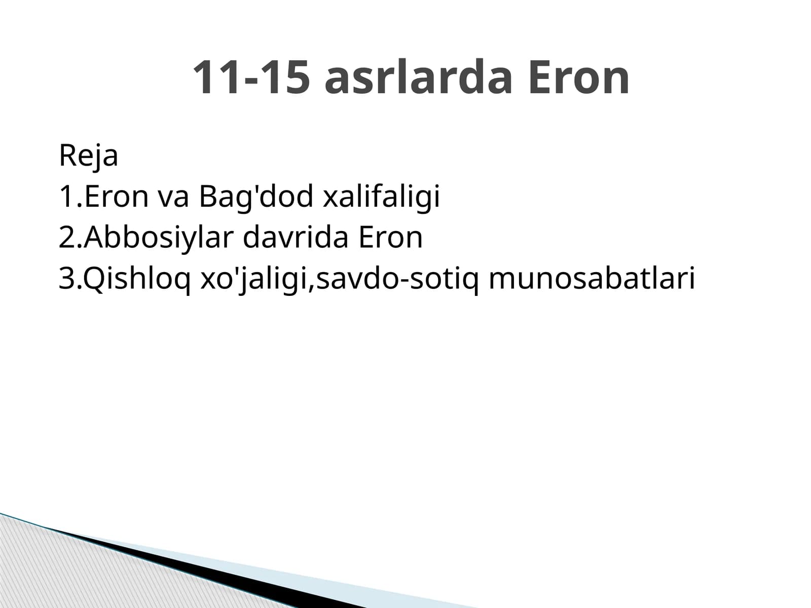 11-15 asrlarda Eron