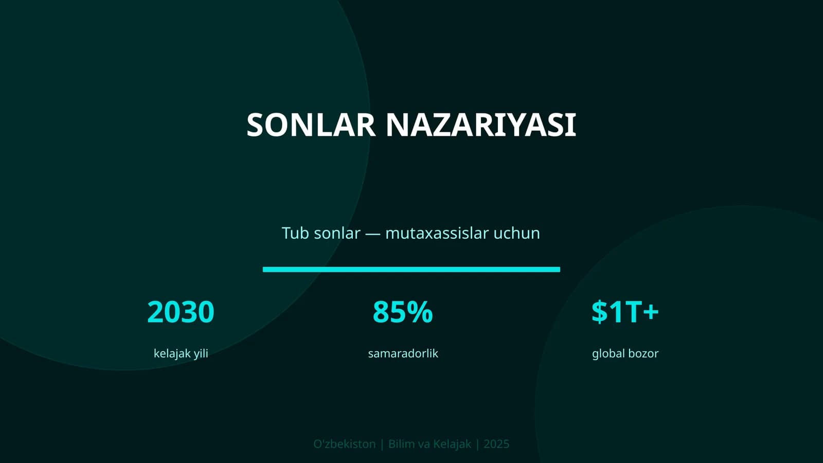 SONLAR NAZARIYASI