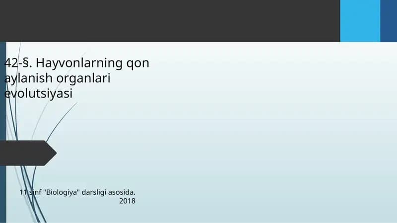 Hayvonlarning qonaylanish organlari evolutsiyasi