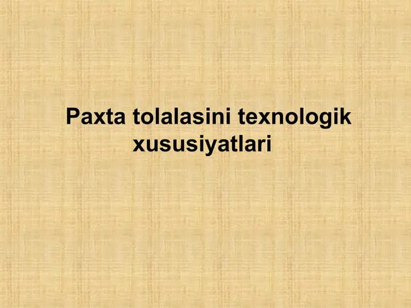 Paxta to'lalasini