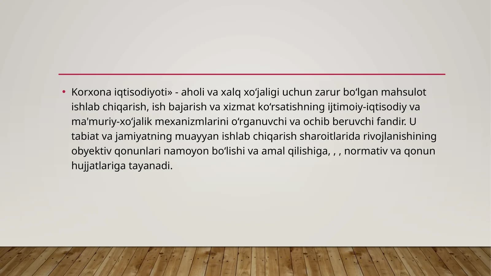Korxona iqtisodiyoti