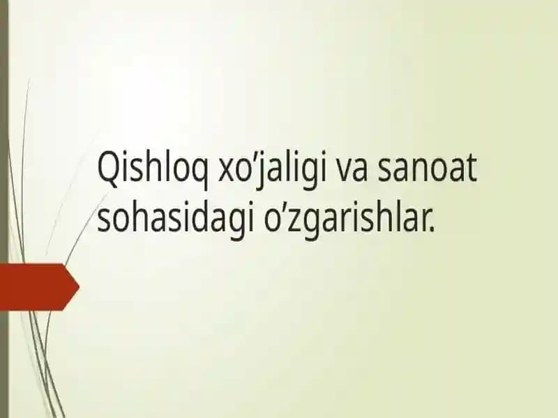 Mustaqillik yillarida qishloq xo'jalik sohasidagi islohotlar