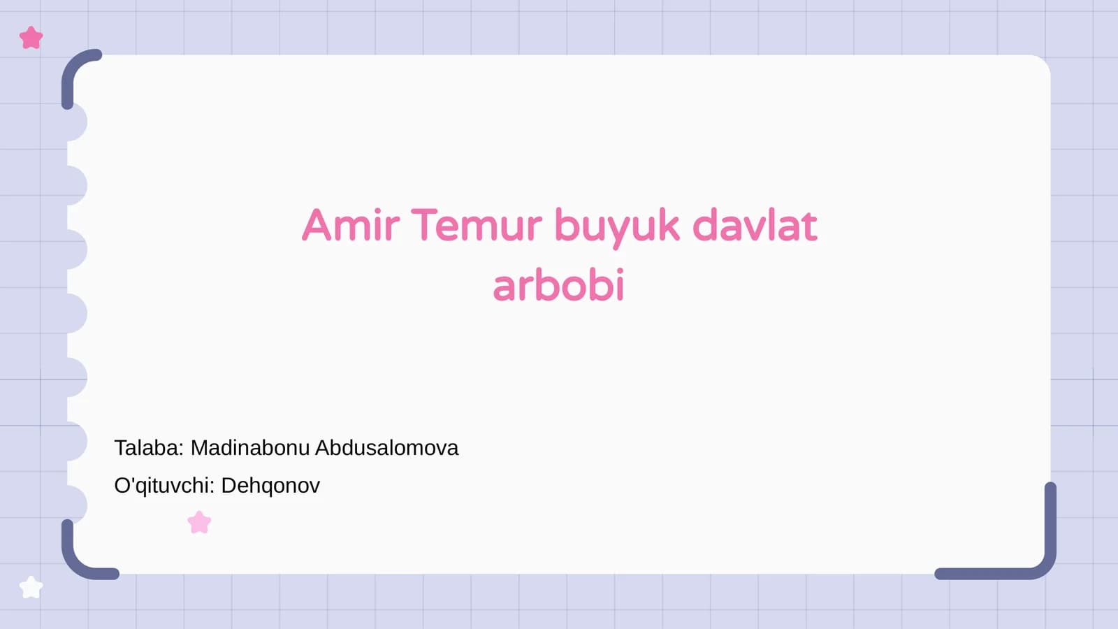 Amir Temur buyuk davlat arbobi
