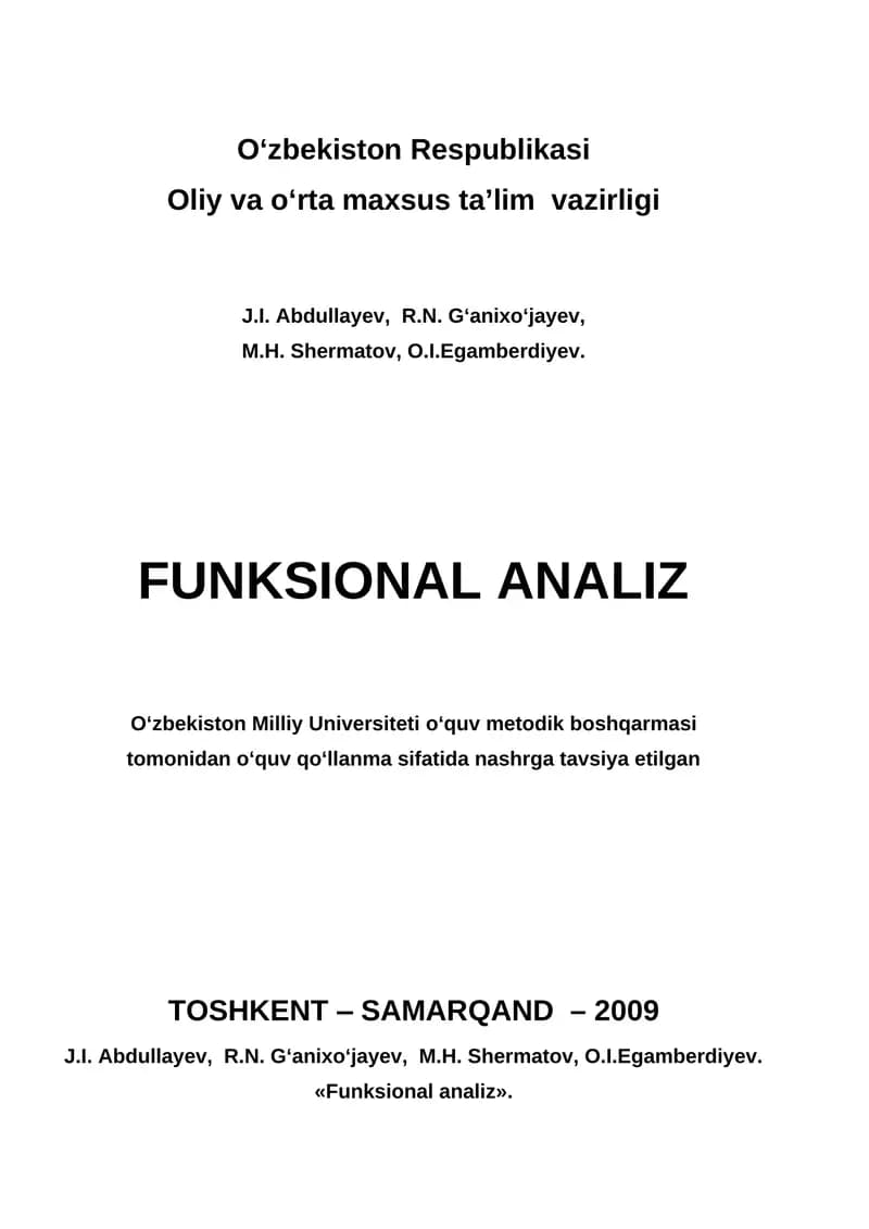 Funksional analiz