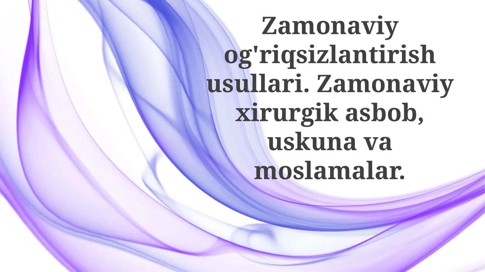 Zamonaviy og'riqni boshqarish ko'p uslubli analjeziyani