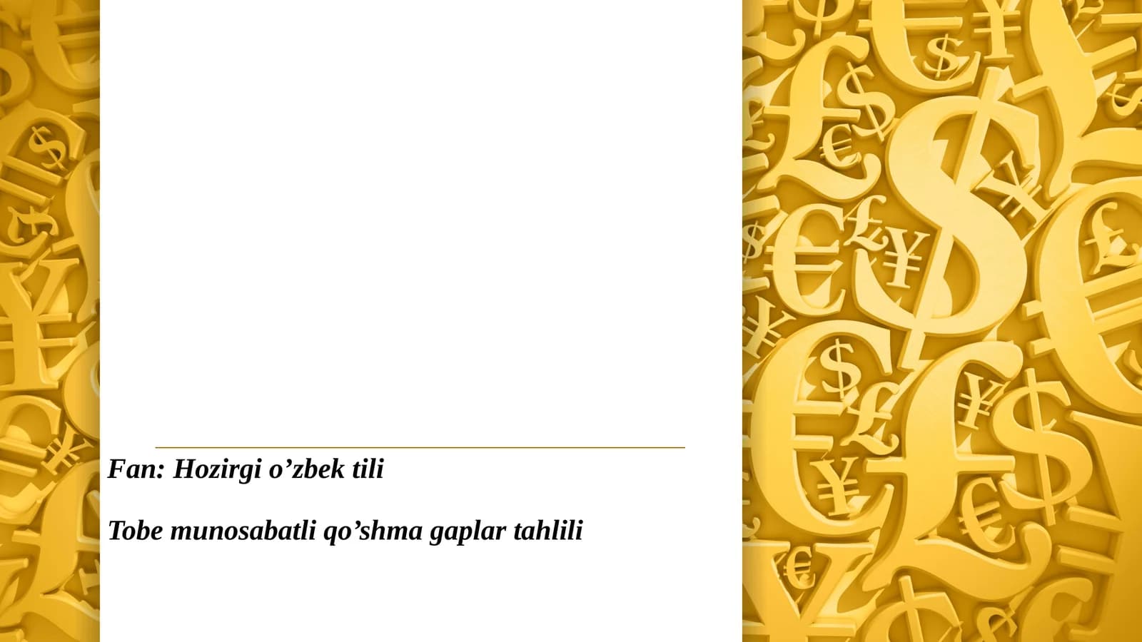 Tobe munosabatli qo’shma gaplar tahlili