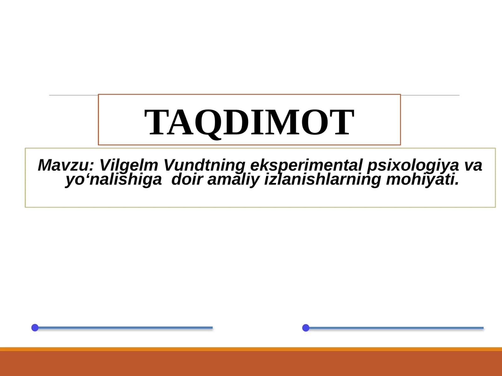 Vilgelm Vundtning eksperimental psixologiya va  yoʻnalishiga  doir amaliy izlanishlarning mohiyati