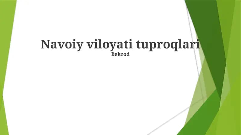 Navoiy viloyati tuproqlari