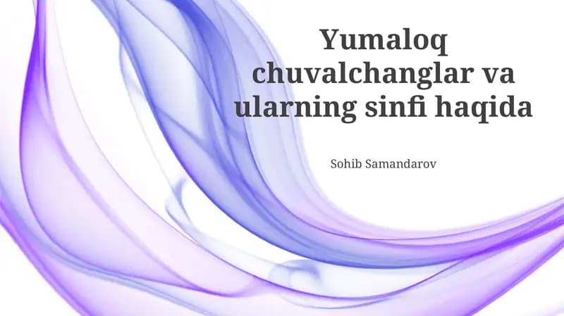 Dumaloq chuvalchanglar: Tuzilishi, Hayot Sikli va Tasnifi