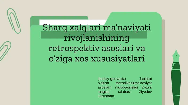Ijtimoiy-gumanitar fanlarni o'qitish metodikasi