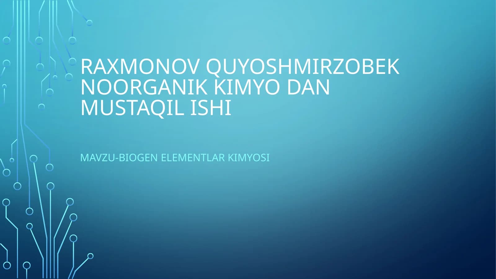 Biogenelementlar kimyosi