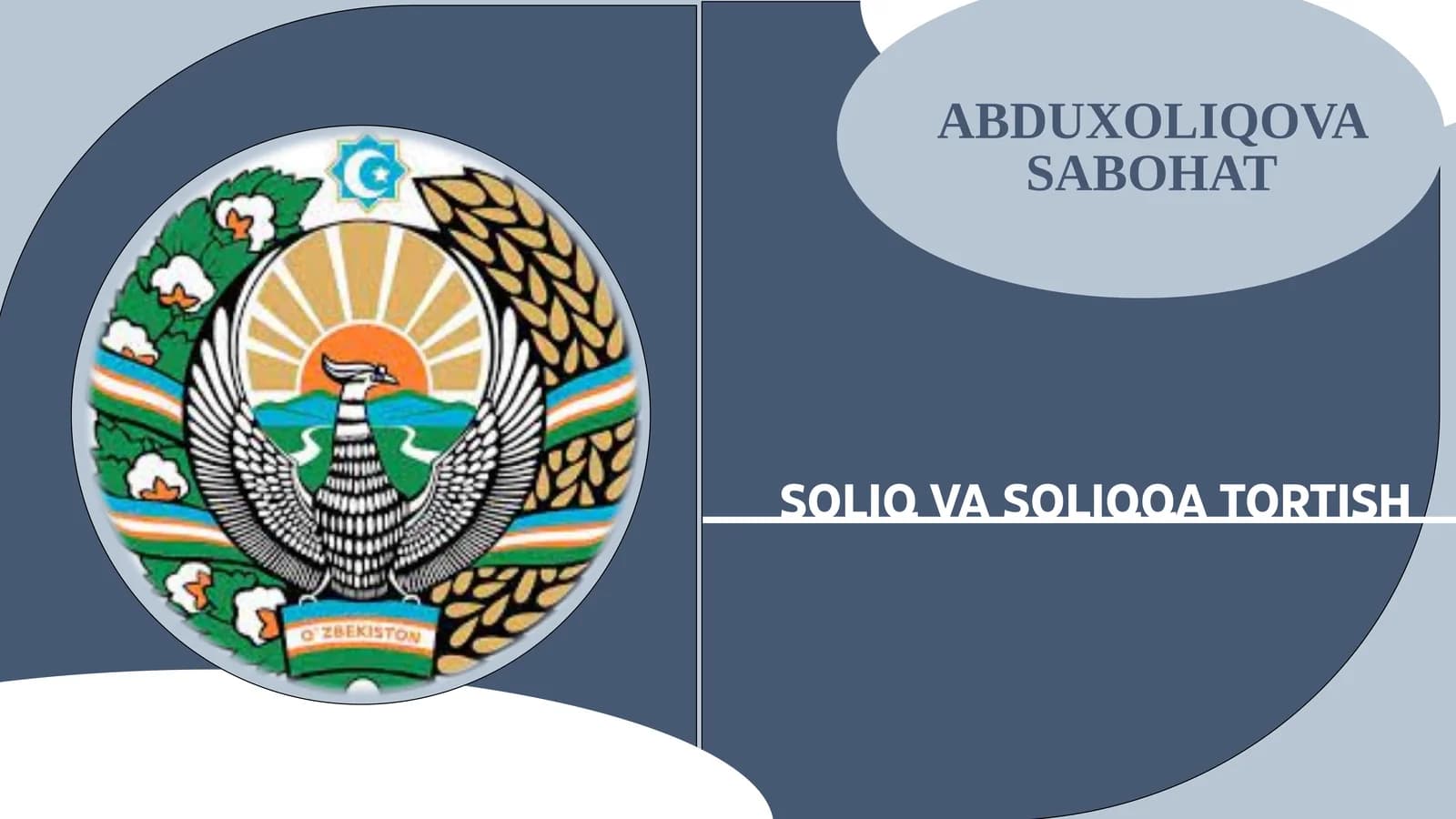 SOLIQLARVA SOLIQQA TORTISH