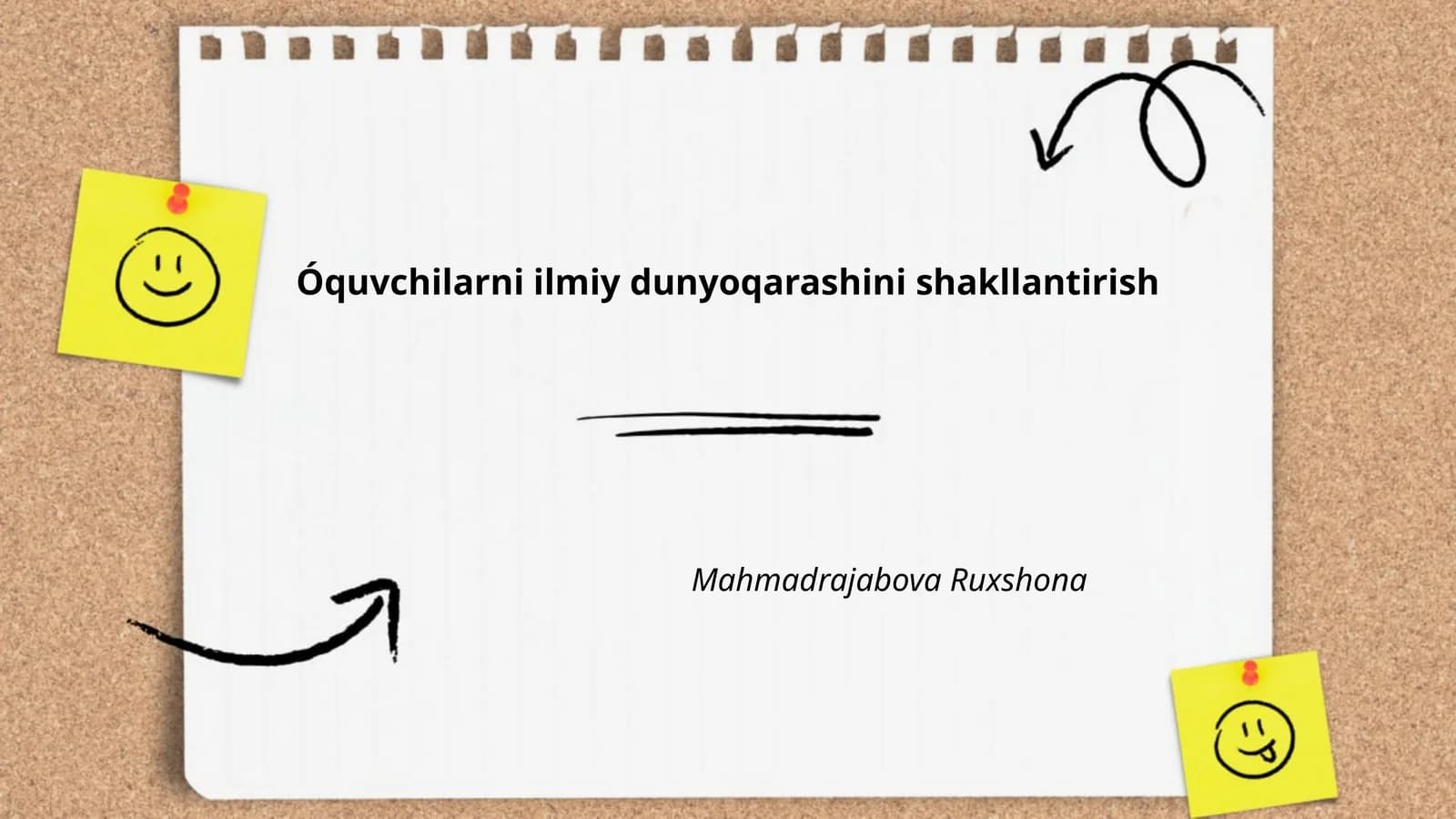 Óquvchilarni ilmiy dunyoqarashini shakllantirish