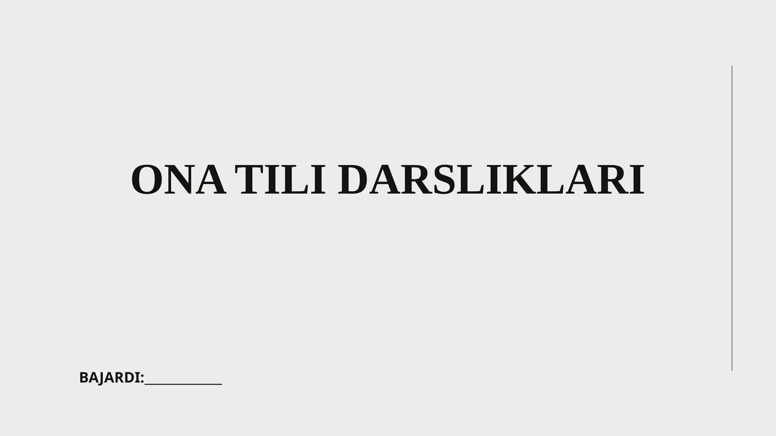ONA TILI DARSLIKLARI