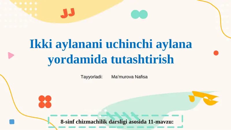 8-sinf chizmachilik darsligi