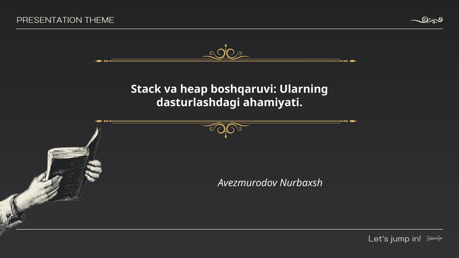 Stack va heap boshqaruvi: Ularning dasturlashdagi ahamiyati