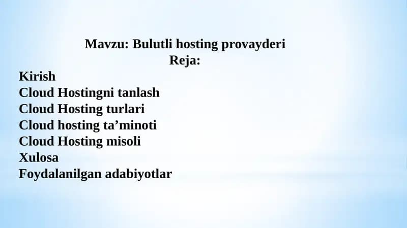 Cloud Hosting