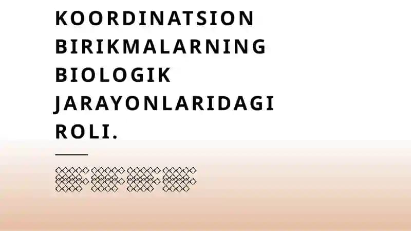 Koordinatsion birikmalar