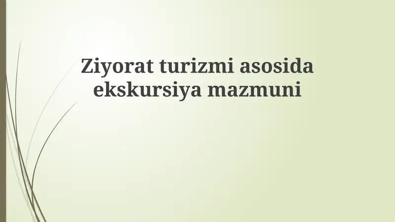 Ziyorat Turizmi