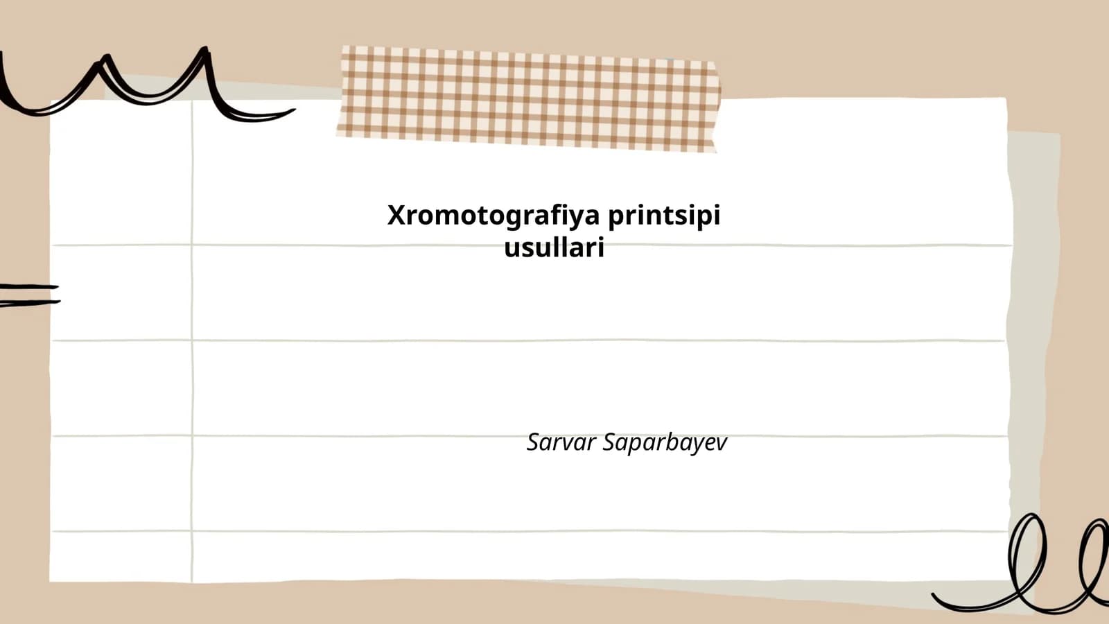 Xromotografiya printsipi usullari