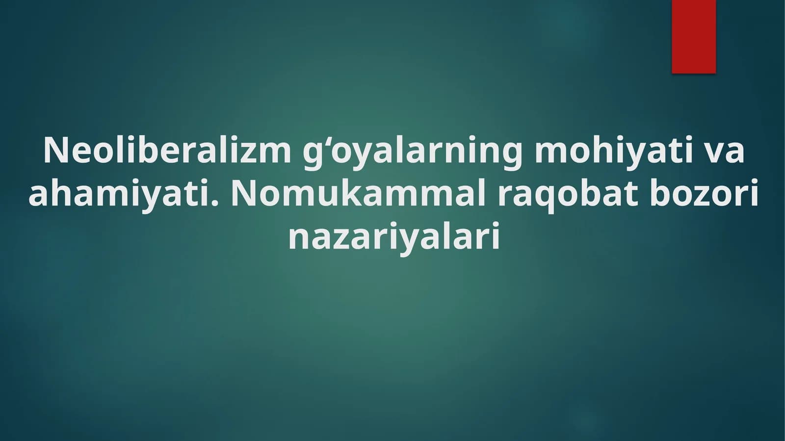 Neoliberalizm