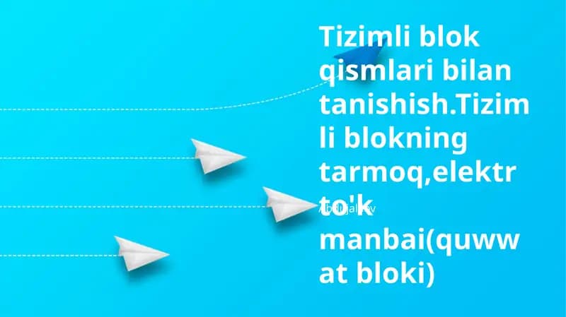 Tizimli blok qismlari