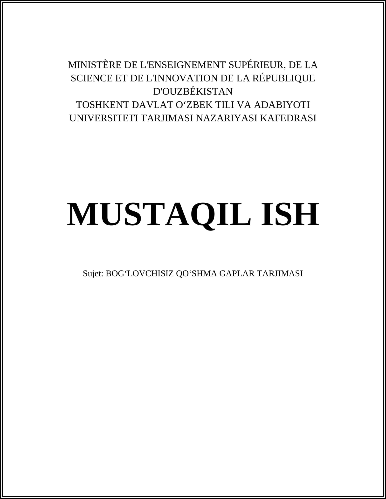 Qoʻshma gaplar tarjimasi