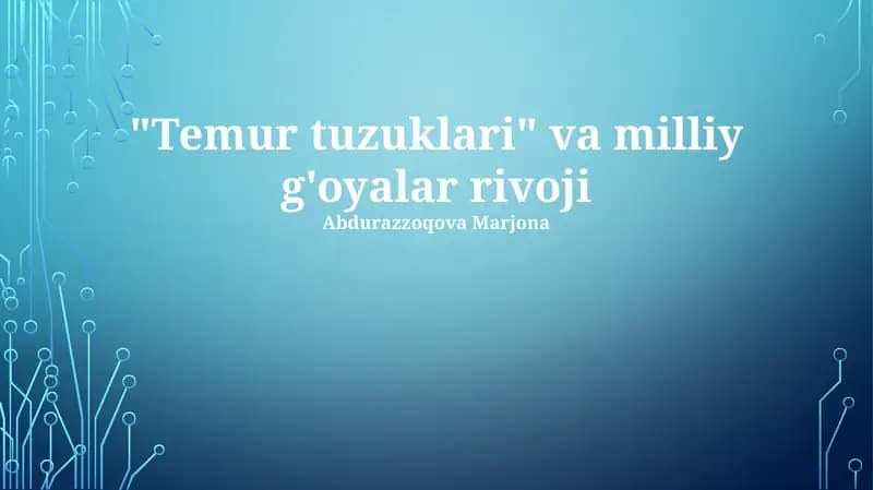 Temur tuzuklari