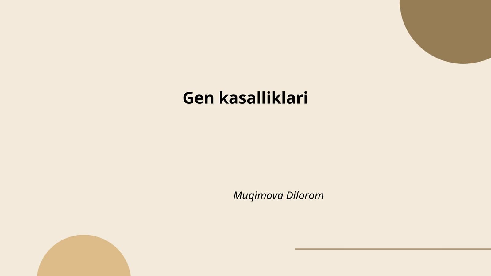 Gen kasalliklari