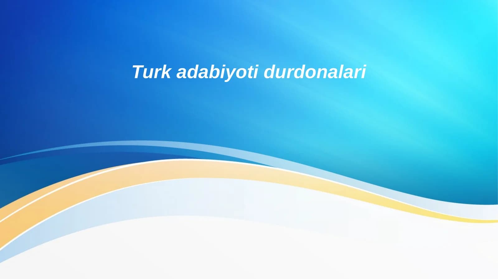 Turk adabiyoti durdonalari